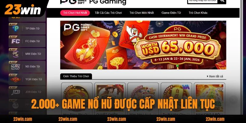 2.000+ game nổ hũ được cấp nhật liên tục