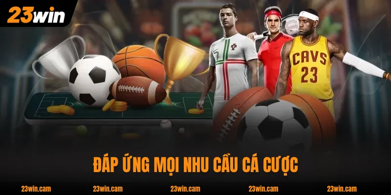 Thể Thao 23WIN - 1.500 Trận Mỗi Ngày Từ 3 Sảnh Hàng Đầu 1 Thể Thao 23WIN đáp ứng mọi nhu cầu cá cược